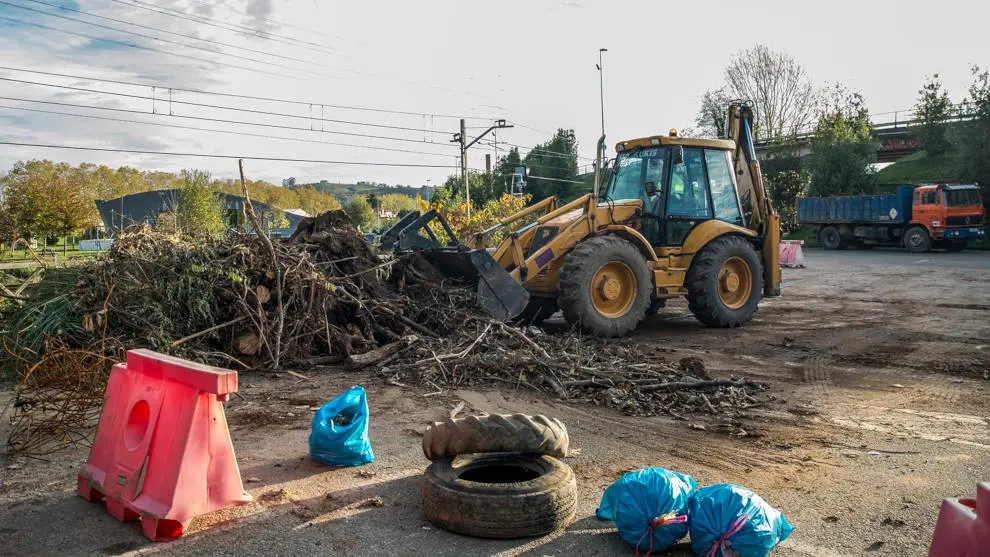 &Aacute;rboles y basura retirados del Saja Besaya