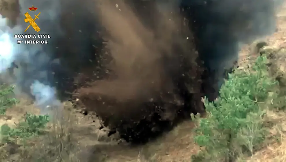 Explosión de la bomba a cargo de los TEDAX