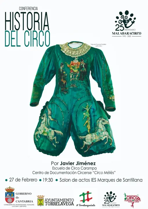 Cartel de la ponencia sobre la historia del circo