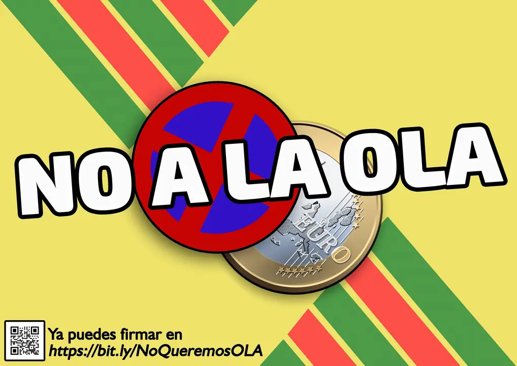 Cartel contra la implantaci&oacute;n de la OLA en Torrelavega