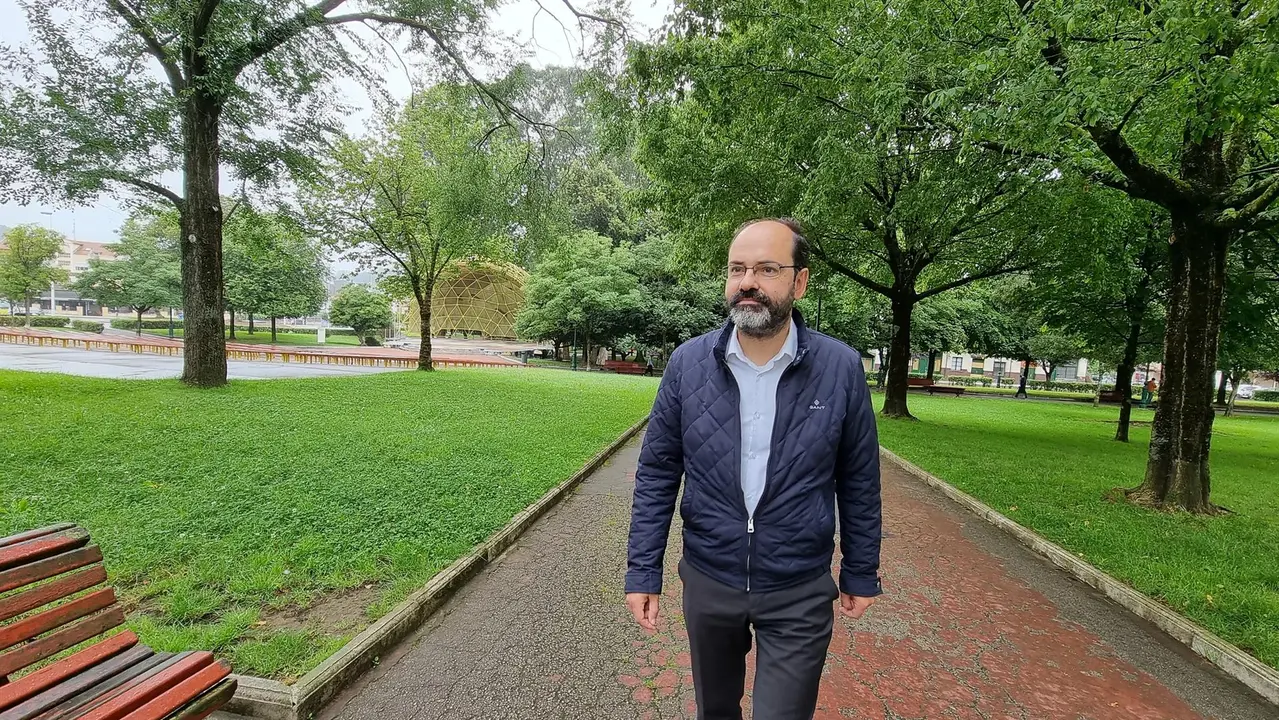 José Luis Urraca en el parque Manuel Barquín