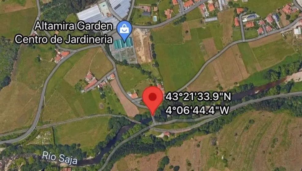 Ubicación del lugar donde se ha producido el fallecimiento del joven