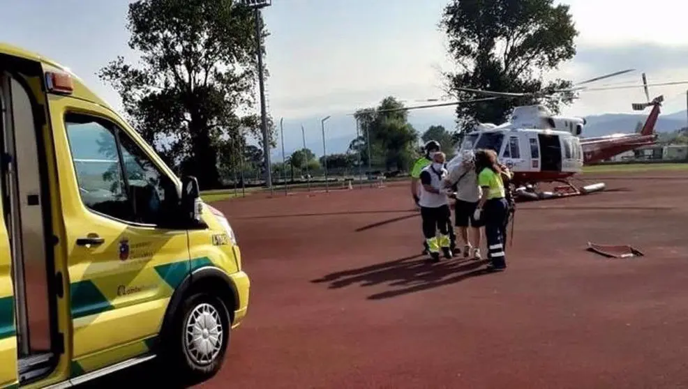 Rescate del senderista accidentado