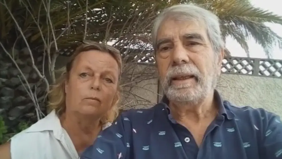 Imagen del vídeo de José Luis Sainz Messia y su mujer publicado en Uppers