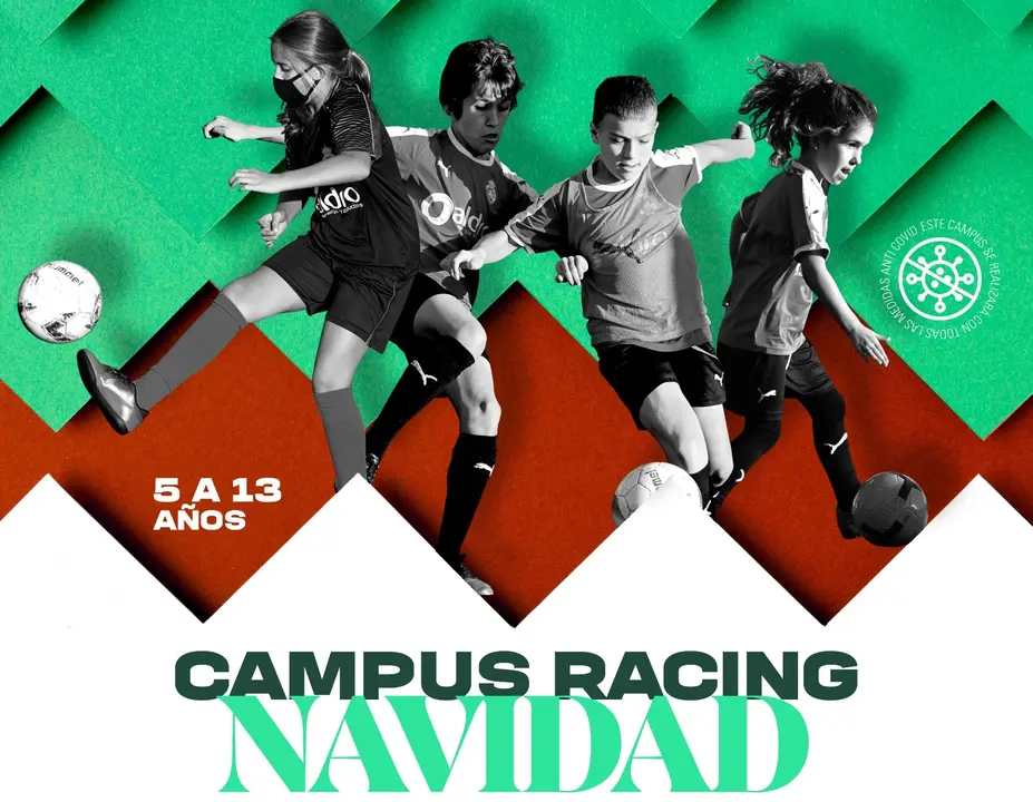 Cartel campus de Navidad del Racing