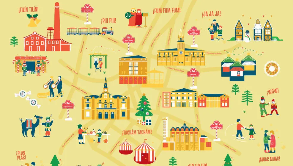 Cartel de la programación de Navidad en Torrelavega