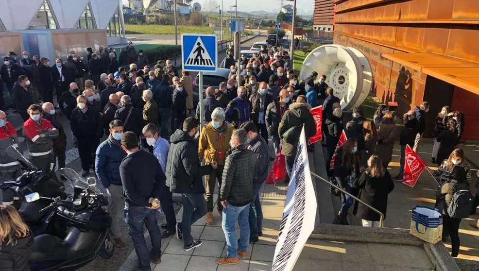 Concentración de los trabajadores