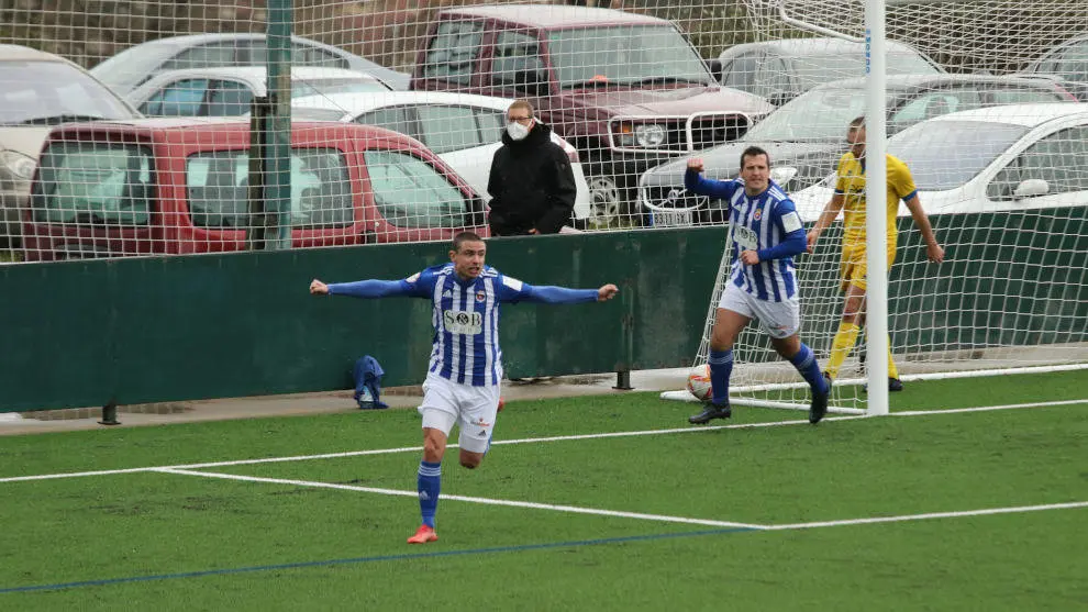 La Real Sociedad Gimnástica celebrando un gol