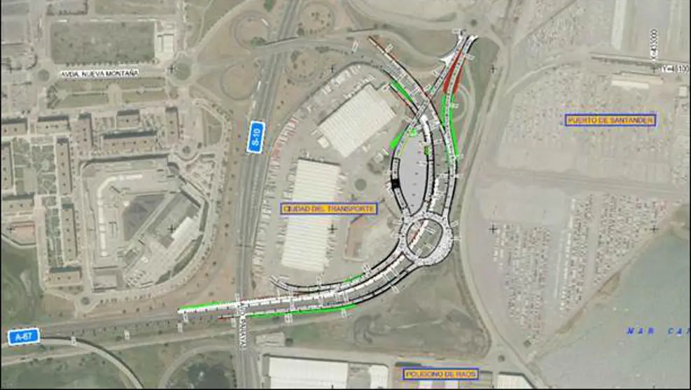 Diseño del nuevo acceso al Puerto de Santander desde la A-67