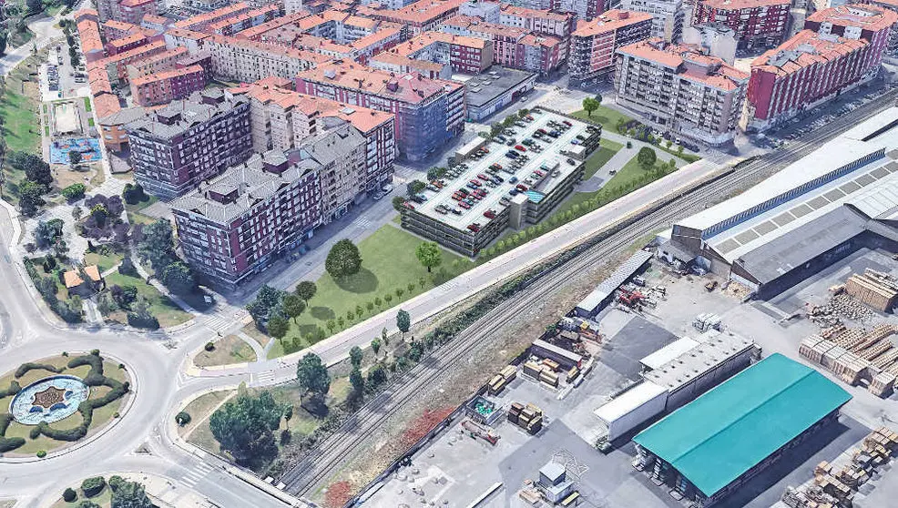  Infografía del aparcamiento en altura de La Carmencita