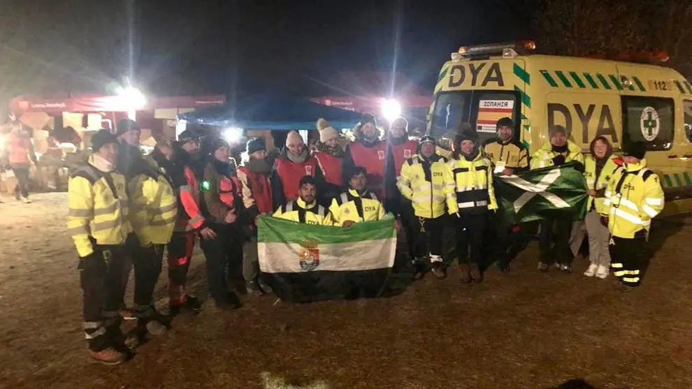 Miembros de la expedición de la DYA en Dorohusk (Polonia)
