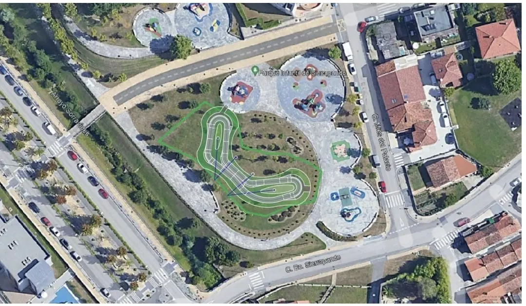 Mapa de la ubicaci&oacute;n de la futura pista de pump track