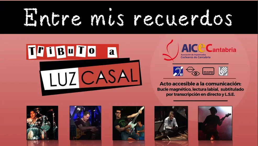 Cartel del concierto "accesible" para personas con problemas auditivos e implante coclear que se celebrar&aacute; el 26 de marzo en Torrelavega