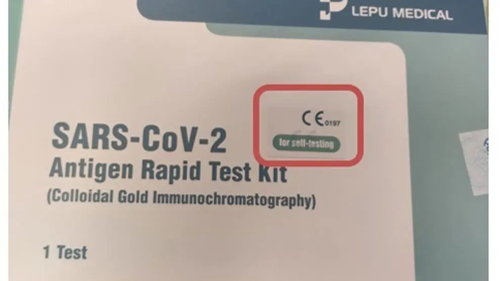 Test 'SARS-CoV-2 Antigen Rapid Test Kit (Colloidal Gold Immunochromatography)' que se comercializa como producto de autodiagnóstico pese a que está indicado para profesionales