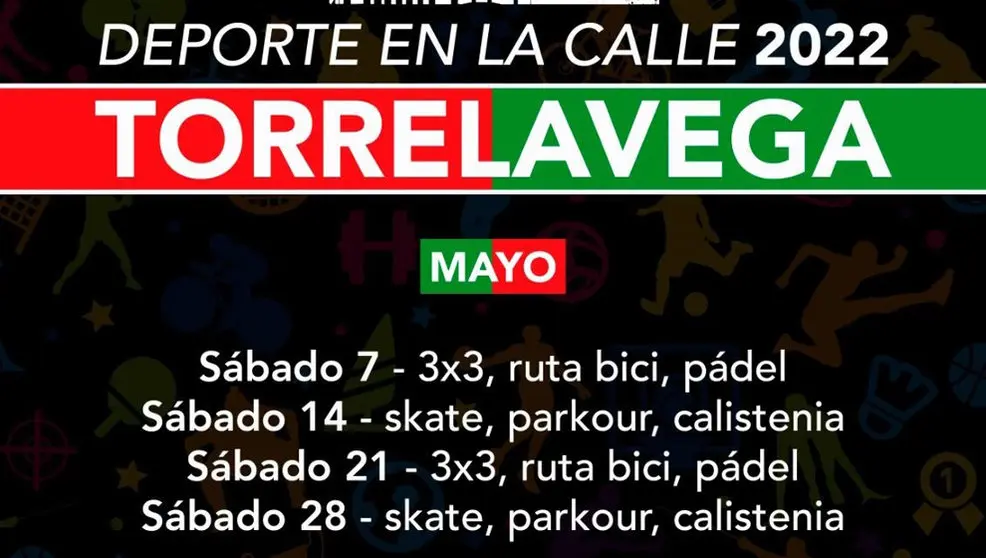 Cartel de las actividades de 'Deporte en la calle'