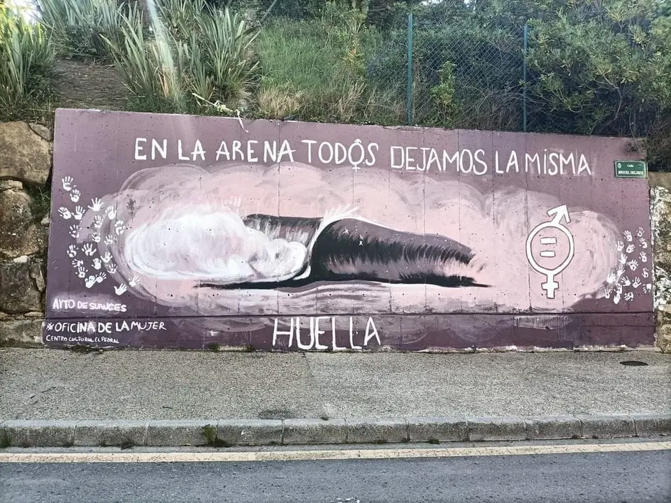 El nuevo mural de Suances para concienciar sobre la igualdad