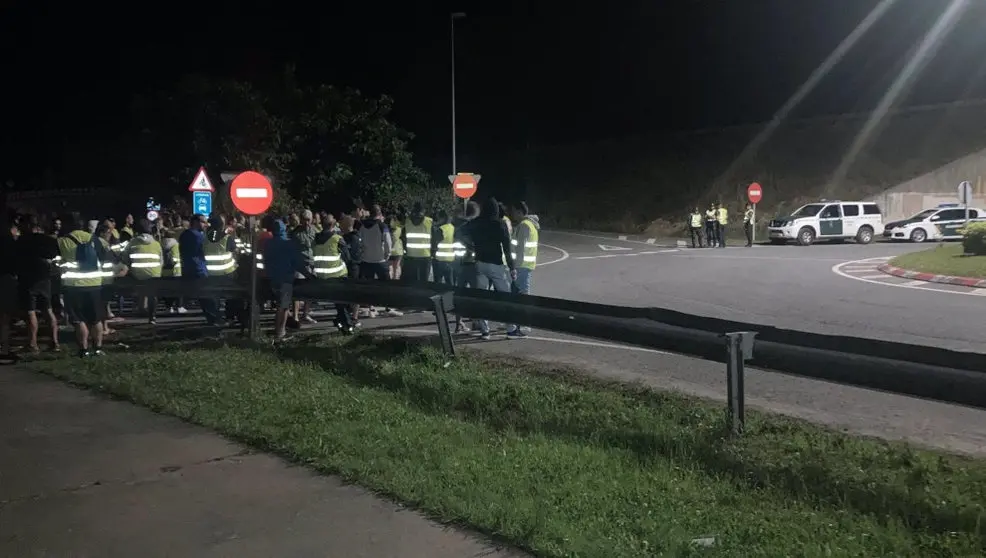 Piquete de la huelga del metal