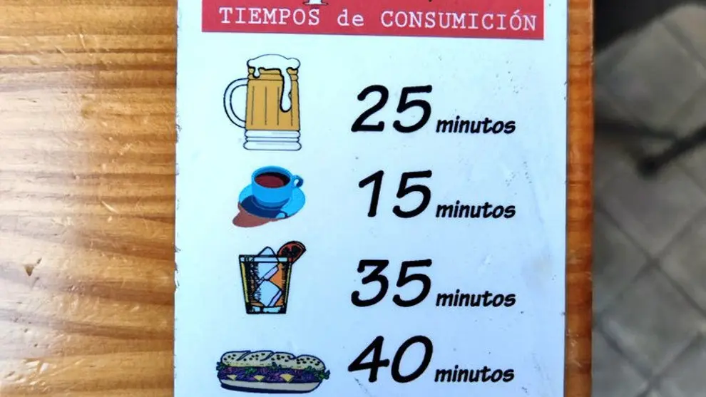 Cartel en un bar de Bilbao