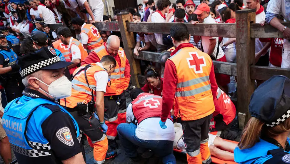 Tercer encierro de las Fiestas de San Fermín 2022 de la ganadería de Don José Escolar Gil