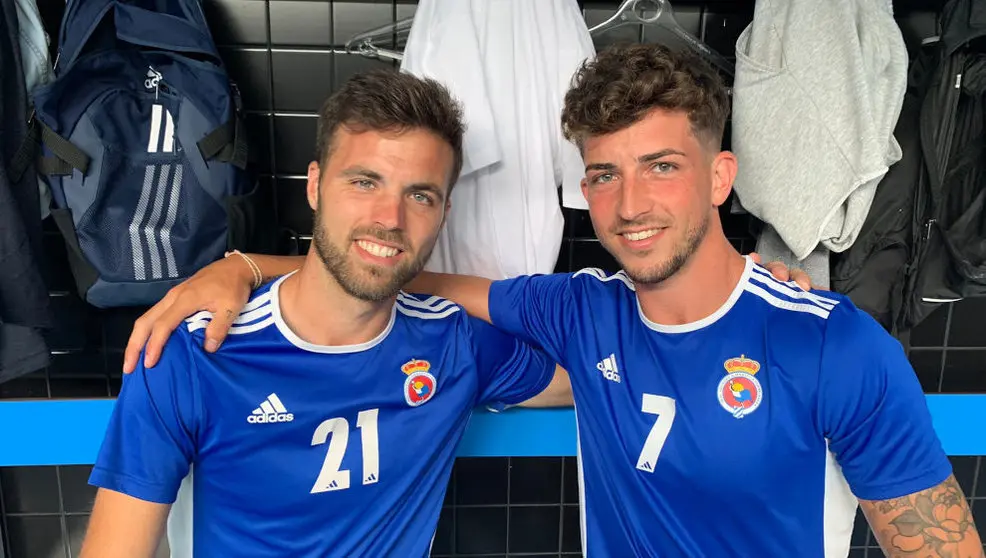 Alberto Delgado y Dani Álvarez, jugadores de la RS Gimnástica de Torrelavega