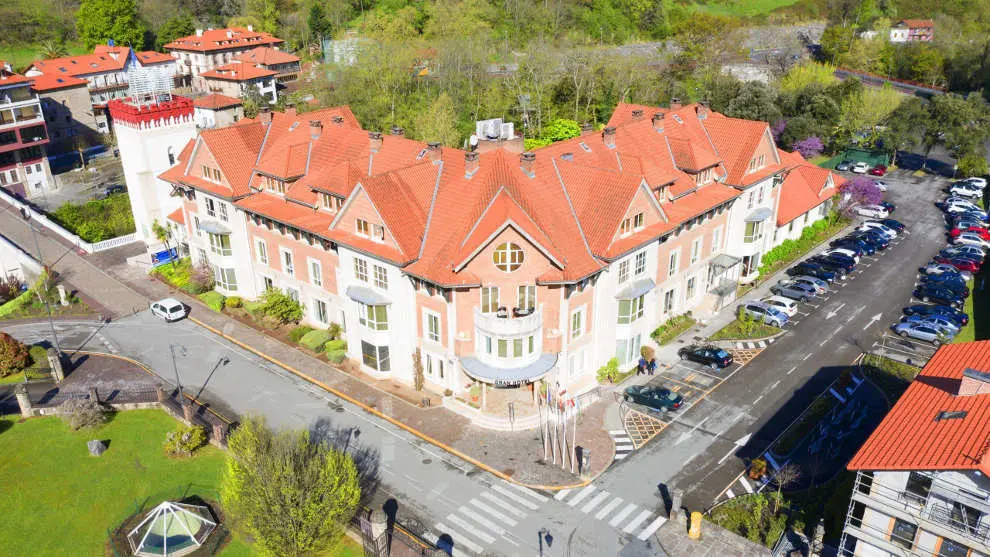 Vista aérea del Balneario de Puente Viesgo