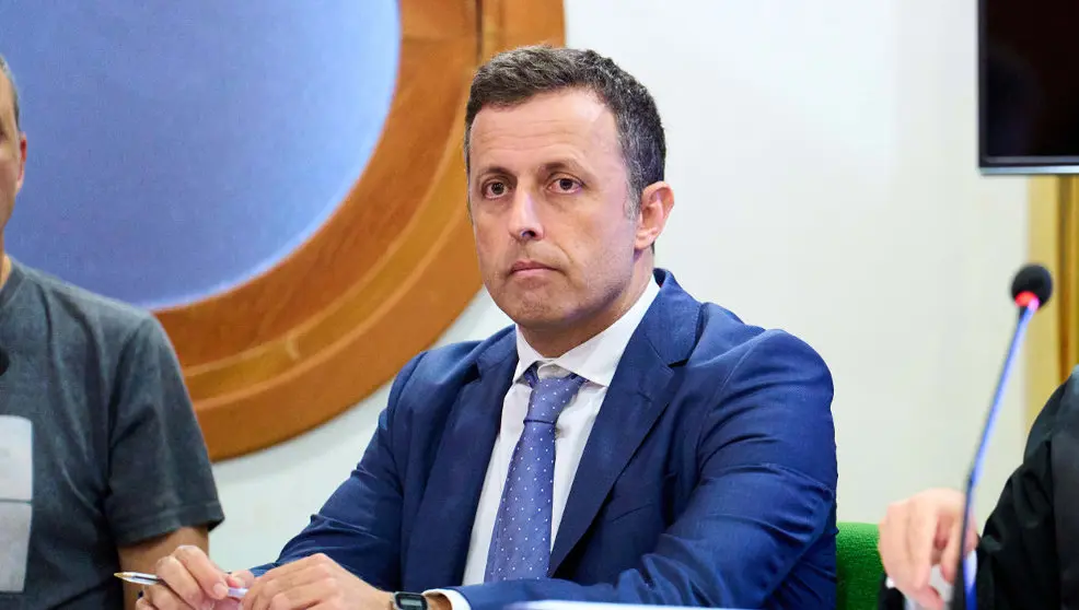 El juez Luis Acayro Sánchez, durante el juicio