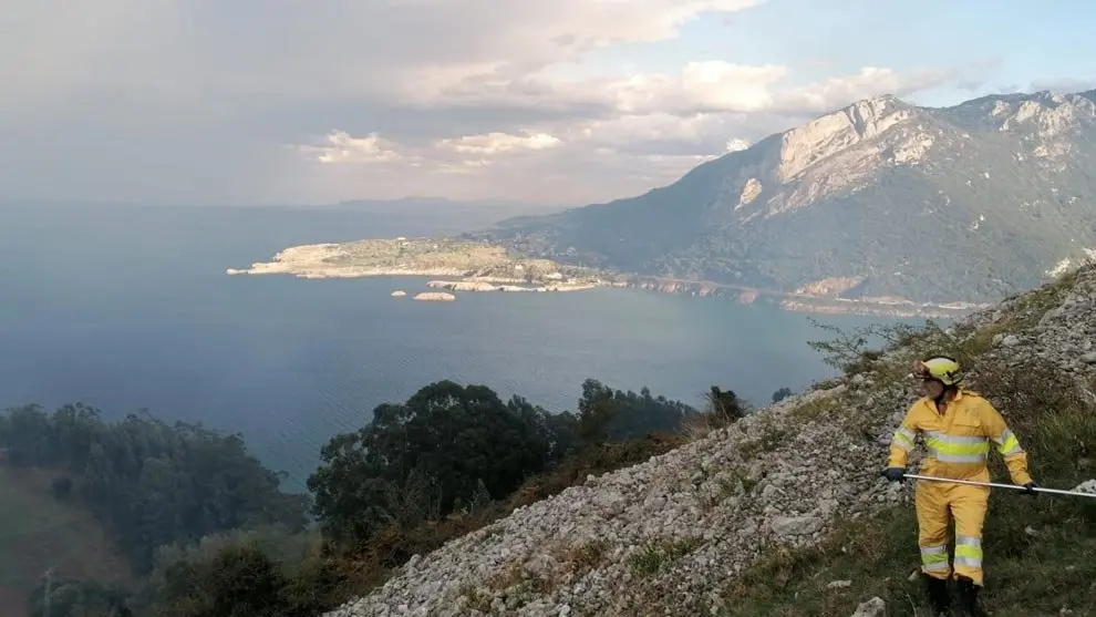 Incendio de Sonabia, en Castro Urdiales
