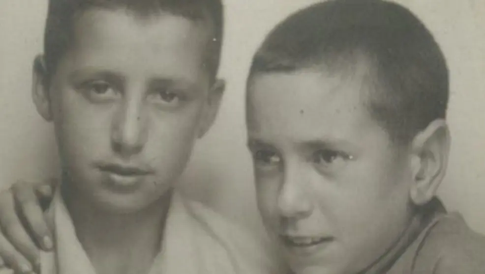 Elías Ollero y Luis Ezkurra en Gerona, el 7 de abril de 1937