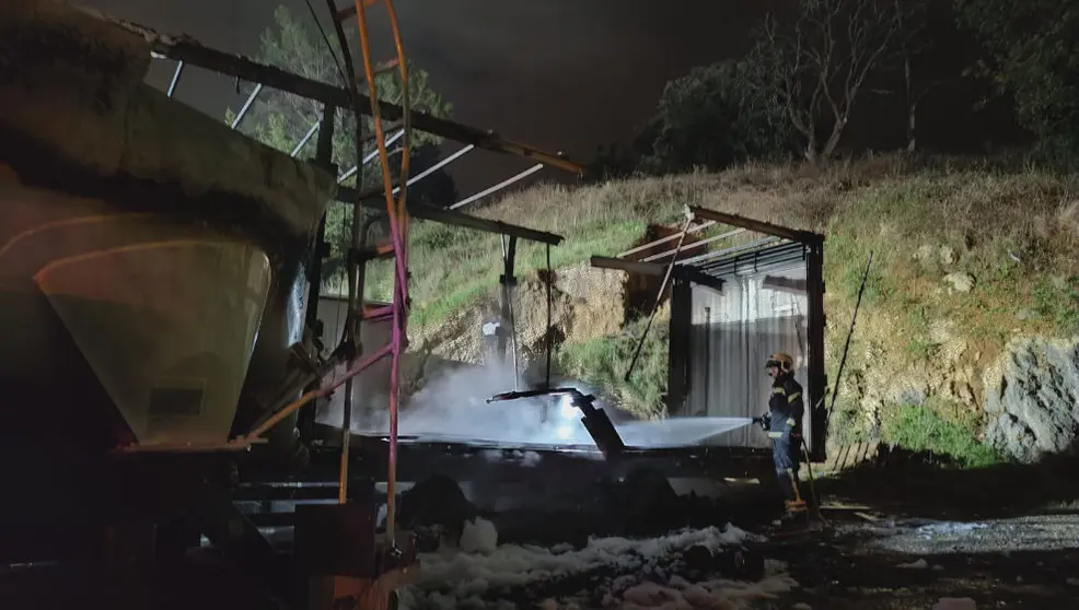 Imagen del lugar del incendio