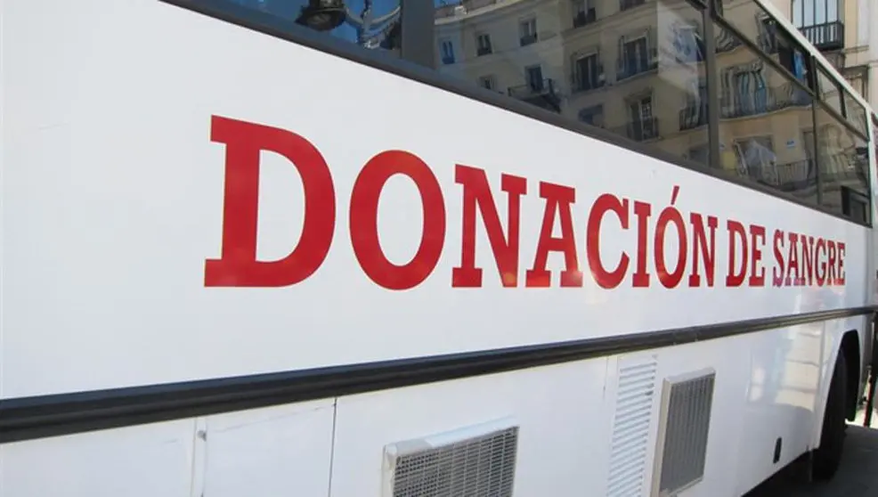 Unidad móvil de donación de sangre