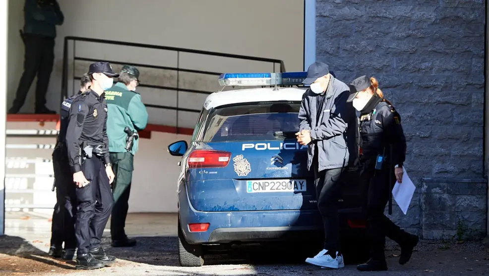 El detenido por el doble crimen de Liaño, José Reñones, a su llegada para declarar
