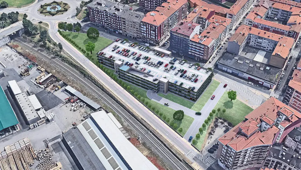 Infografía del proyecto de aparcamiento en altura en La Carmencita