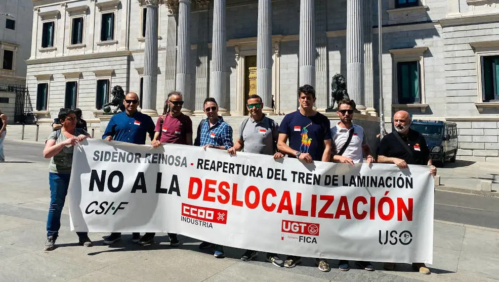 El comité de empresa de Sidenor frente al Congreso de los Diputados