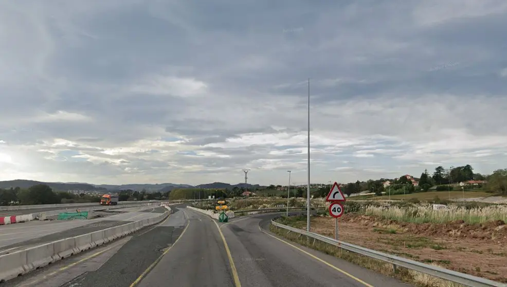 Un punto de la autov&iacute;a en obras