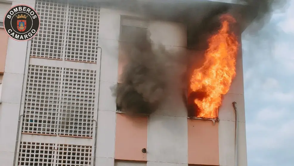 Incendio en una vivienda de Astillero