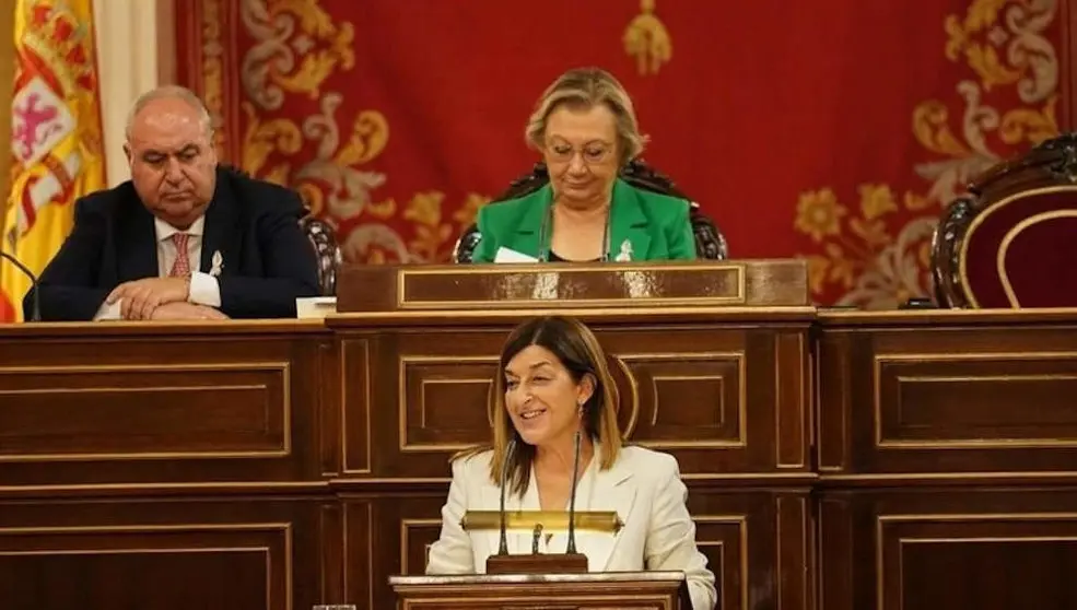 La presidenta de Cantabria, Mar&iacute;a Jos&eacute; S&aacute;enz de Buruaga, en el Senado