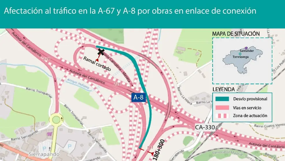 Mapa de las obras