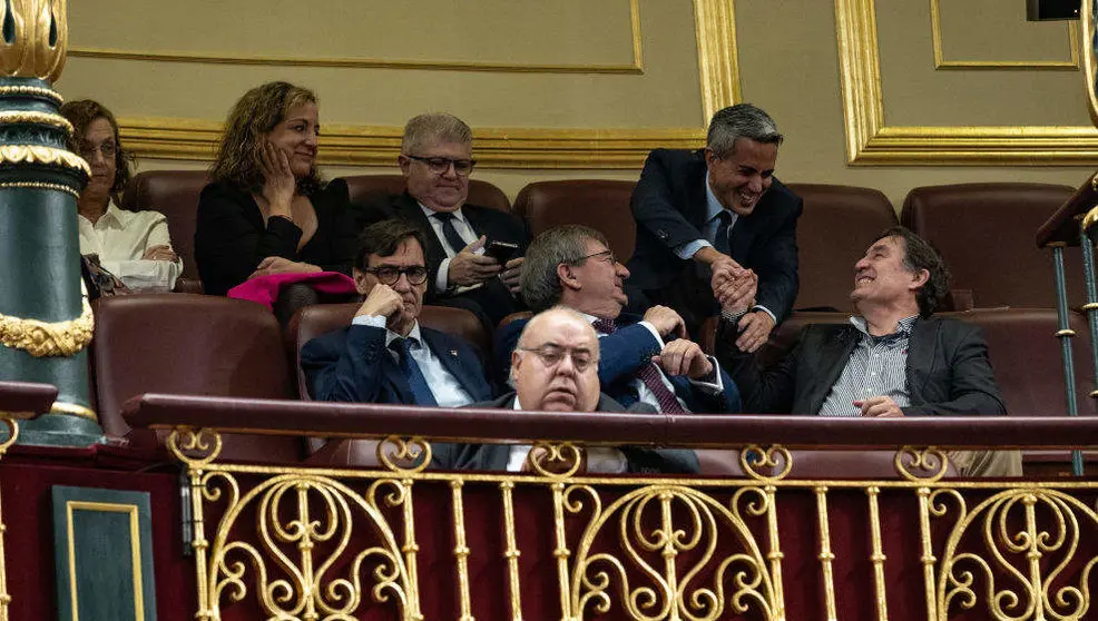 Pablo Zuloaga en el Congreso, en la sesi&oacute;n de investidura de Pedro S&aacute;nchez como presidente del Gobierno