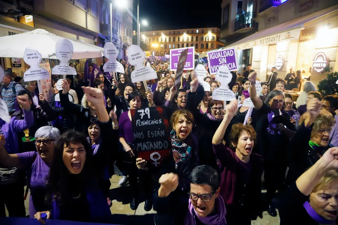 Miles de personas recorren las calles de la capital en la manifestaci&oacute;n del 25N por la eliminaci&oacute;n de la violencia contra las mujeres