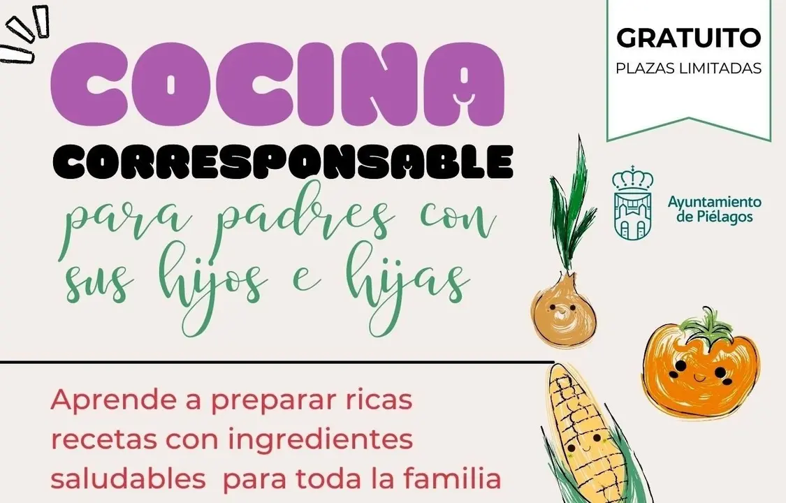Cartel de los talleres de cocina corresponsable