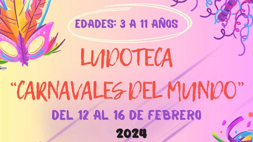 Parte del cartel de la ludoteca de Carnaval de Reoc&iacute;n