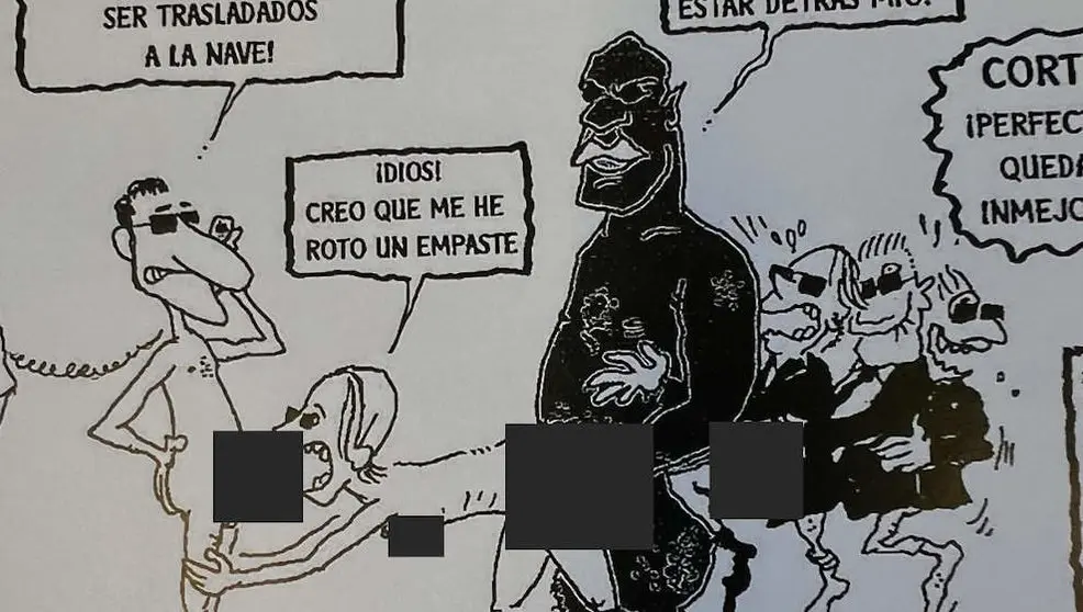 Vi&ntilde;eta pornogr&aacute;fica que aparece en el c&oacute;mic | Foto- eldiariocantabria