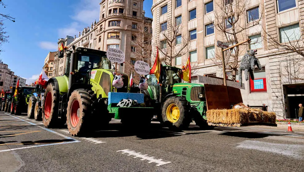 Concentraci&oacute;n de tractores en Santander | Foto: Archivo