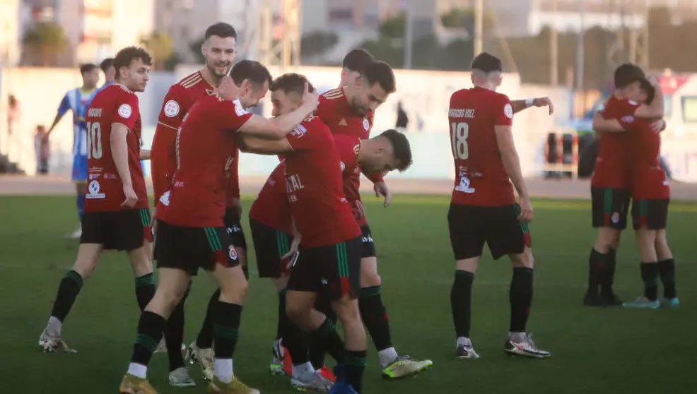 Celebraci&oacute;n del tanto de la RS Gimn&aacute;stica | Foto- N&eacute;stor Revuelta