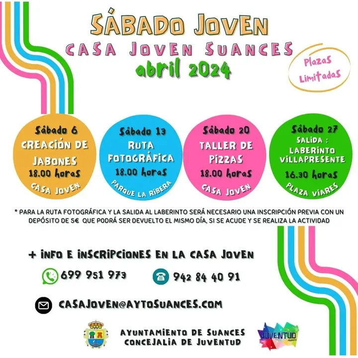 Cartel de las actividades de S&aacute;bado Joven