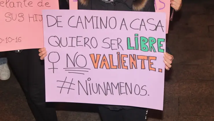 Cartel de una manifestaci&oacute;n contra la violencia de g&eacute;nero | Foto- edc
