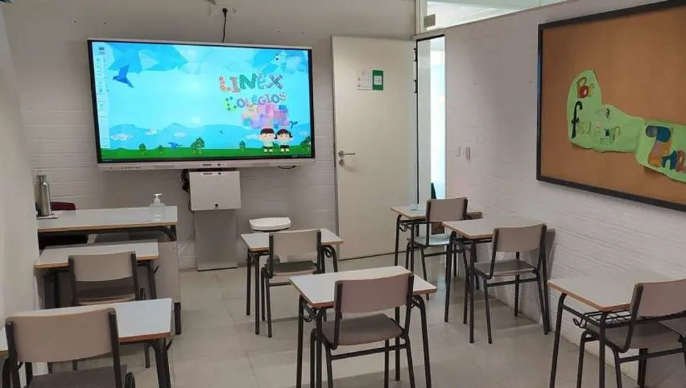 Pizarra digital en un aula