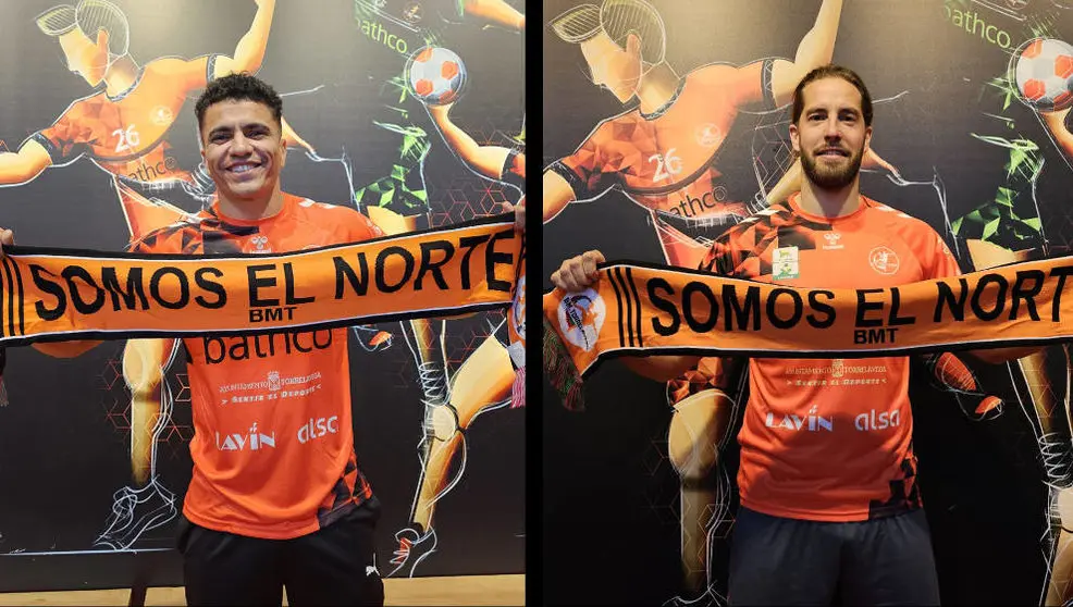 Fotomontaje con las presentaciones de Matheus de Novais y H&eacute;ctor Gonz&aacute;lez | Foto- BM Torrelavega