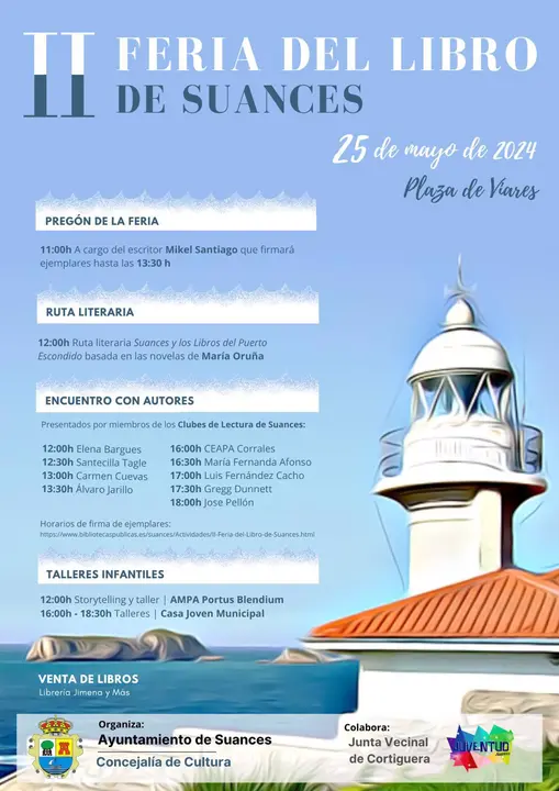 Cartel de la II Feria del Libro de Suances