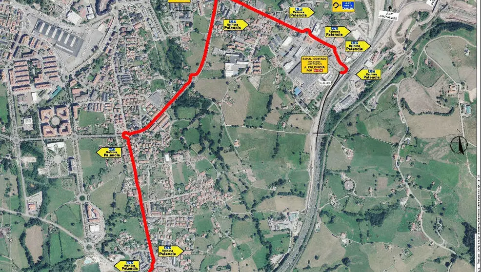 Afectaci&oacute;n al tr&aacute;fico en la autov&iacute;a A-67 por las obras del nuevo enlace de Sierrapando.